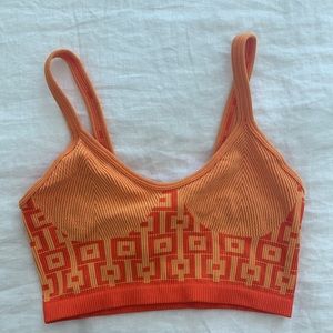 Zara Orange Bra Top
